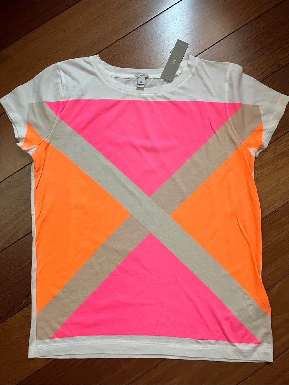 NWT J. Crew Neon Clorblock Tee